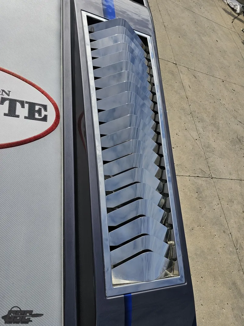 Slide: The Image of Close-up of 2012 Cigarette 39' Top Gun Unlimited boat vent detail. - 37