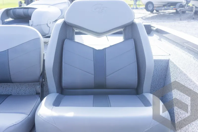 Slide: The Image of 2025 G3 Sportsman 1710 boat seat, gray upholstery, modern design. - 33