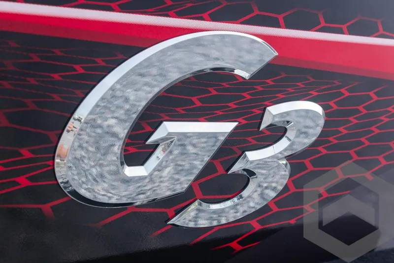 Slide: The Image of Close-up of 2025 G3 Sportsman 1910 logo on red and black background. - 12