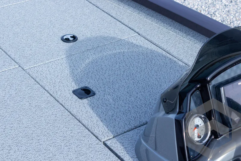 Slide: The Image of 2025 G3 Sportsman 1910 boat deck with control panel and textured surface. - 22