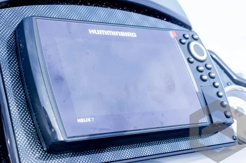 Slide: The Image of Humminbird Helix 7 fish finder on 2025 G3 Sportsman 1910 boat dashboard. - 45