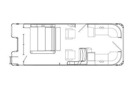 Slide: The Image of Floor plan of 2026 Bentley Pontoons 223 Elite Swingback Dual Captain boat. - 10