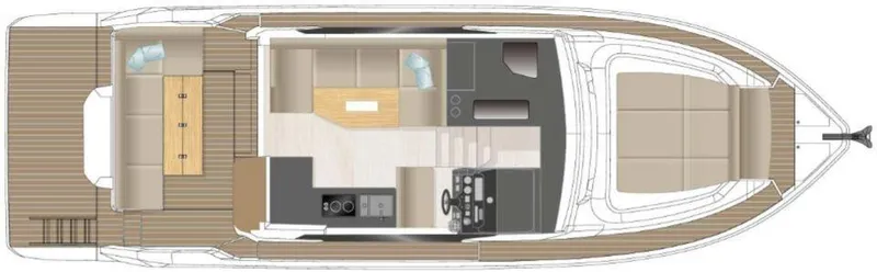 Slide: The Image of 2025 Sealine C390 yacht floor plan, showcasing spacious interior layout and modern design. - 27