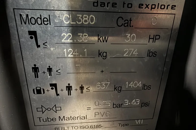 Slide: The Image of Highfield Classic 380 FCT 2025 specifications plate with power, weight, and capacity details. - 15