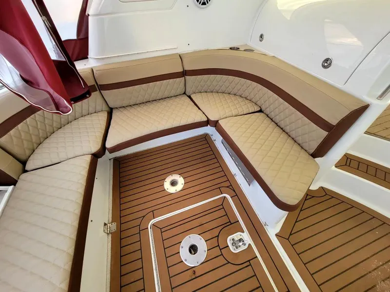Slide: The Image of Luxurious seating area on 2012 Formula 45 Yacht with elegant wood flooring. - 25