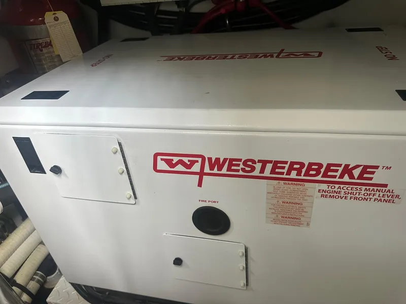 Slide: The Image of Westerbeke generator in 2012 Formula 45 Yacht engine room. - 60