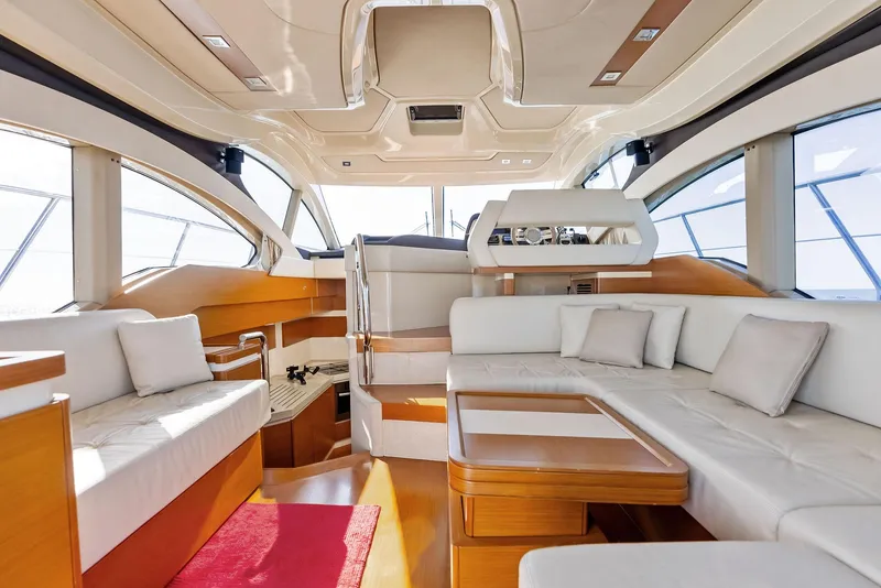 Slide: The Image of Luxurious interior of 2014 Azimut 45 Fly yacht with elegant seating and modern design. - 33