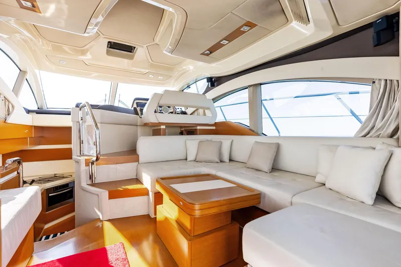 Slide: The Image of Luxurious interior of 2014 Azimut 45 Fly yacht with elegant seating and modern design. - 34