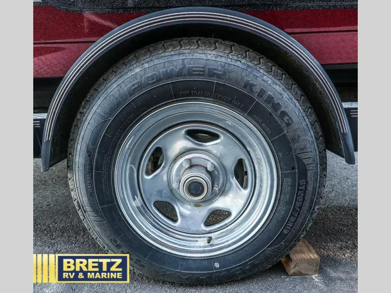 Slide: The Image of Close-up of a 2015 Skeeter WX1850 trailer wheel with Power King tire. - 29