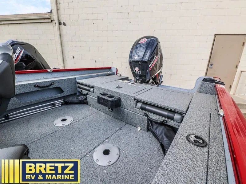 Slide: The Image of 2024 Adventure 1775 Sport boat interior with Mercury engine at Bretz RV & Marine. - 10