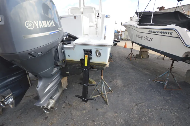 Slide: The Image of 2015 Sea Hunt Gamefish 27 with Yamaha engine in boatyard. - 6