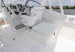 Slide: The Image of 2022 Sea Fox 226 Traveler boat interior with helm and seating. - 10