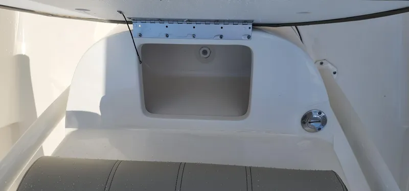 Slide: The Image of 2024 Key West 219fs boat interior storage compartment detail. - 26