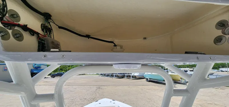 Slide: The Image of 2024 Key West 219fs boat interior wiring and structure detail. - 35