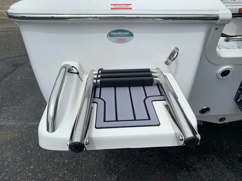 Slide: The Image of 2024 Tidewater 1910BM boat swim platform with foldable ladder. - 13