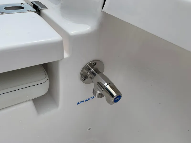 Slide: The Image of 2024 Tidewater 1910BM boat raw water outlet detail. - 20