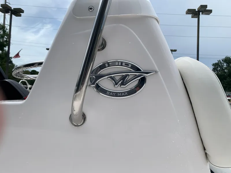 Slide: The Image of 2024 Tidewater 1910BM Bay Max boat emblem close-up. - 9