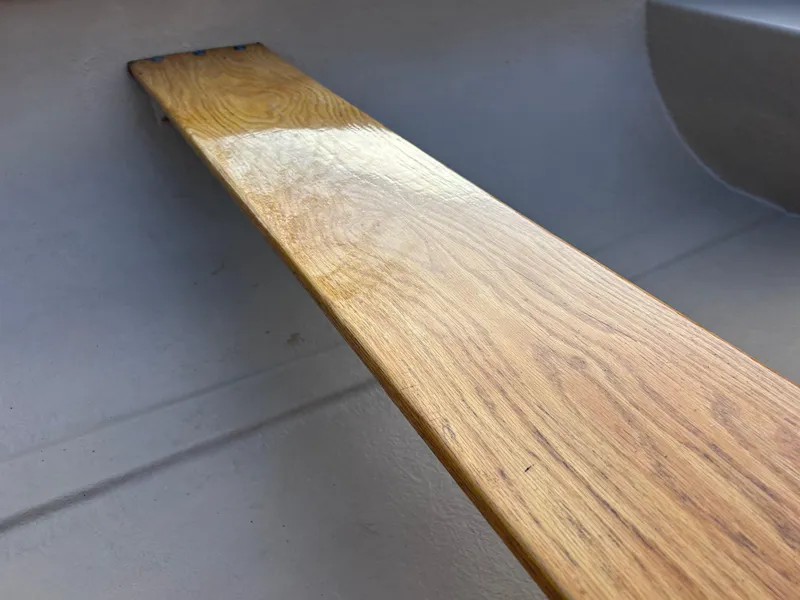 Slide: The Image of Wooden seat inside Puffin 860 boat, 2022 model. - 8