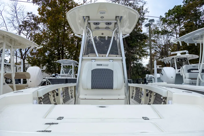 Slide: The Image of 2025 Pathfinder 2400 Open boat, center console, docked outdoors. - 3