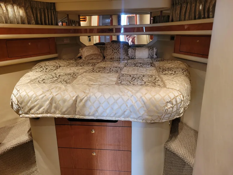 Slide: The Image of Luxurious cabin interior of 2001 Sea Ray 450 Express Bridge yacht. - 15