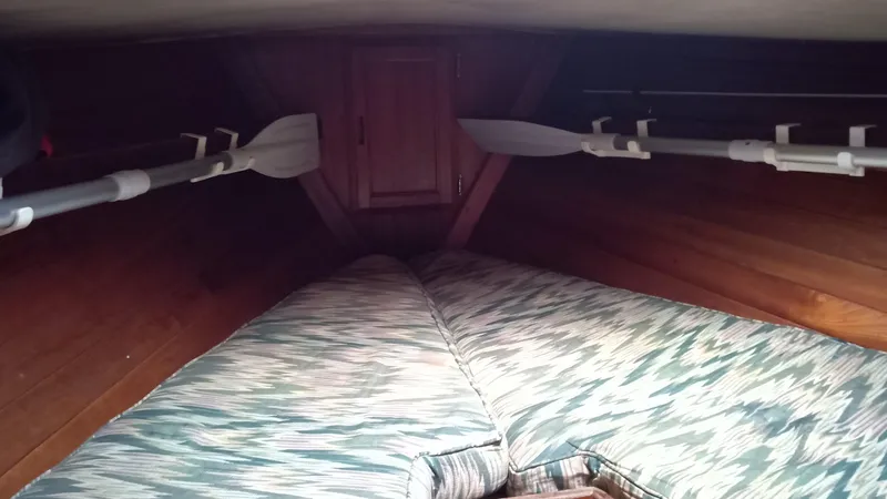 Slide: The Image of Interior of a 1977 Ericson 31 yacht with sleeping area. - 10