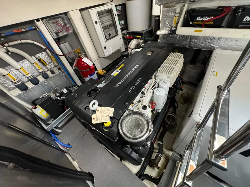 Slide: The Image of Engine room of 2017 Absolute 50 Fly yacht with Volvo Penta IPS 600 engine. - 38