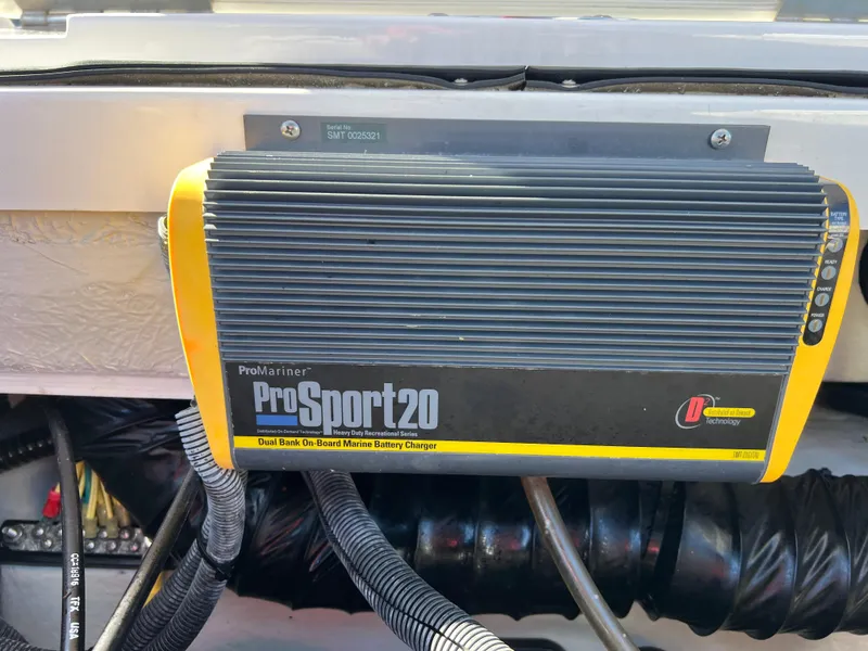 Slide: The Image of ProMariner ProSport20 battery charger in a 2014 Cobalt R5 boat. - 45