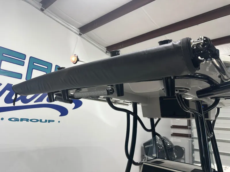 Slide: The Image of 2023 Sea Born FX 25 boat detail in showroom, featuring sleek design and modern equipment. - 31