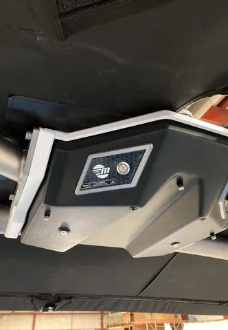 Slide: The Image of 2021 Malibu M240 boat component with sleek design and branding. - 12