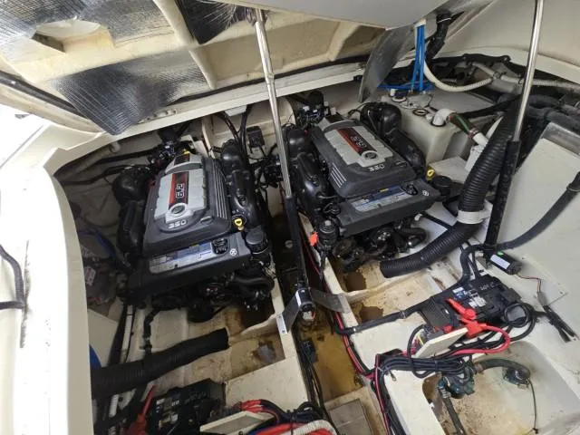 Slide: The Image of Engine compartment of 2017 Sea Ray Sundancer 350 Coupe with twin engines. - 3