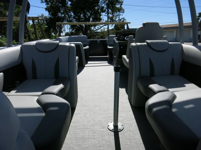 Slide: The Image of 2024 Godfrey Monaco 235SD interior with luxurious seating and modern design. - 25