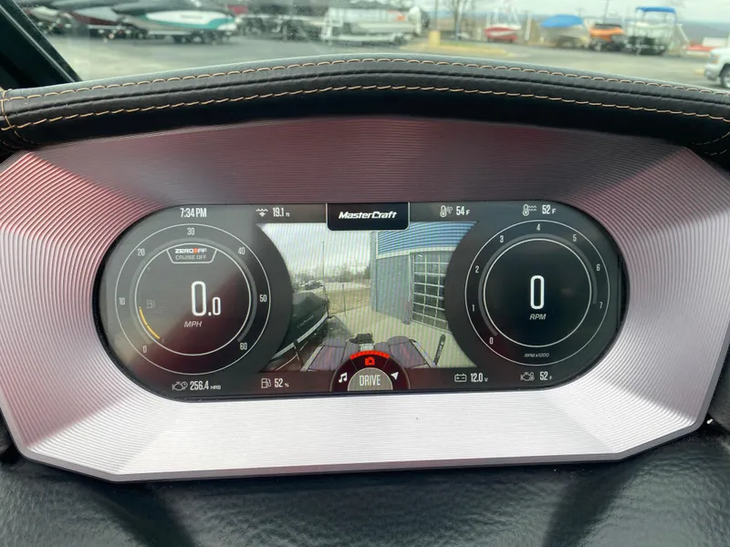 Slide: The Image of Dashboard of 2022 MasterCraft XT24 boat with digital display and controls. - 11