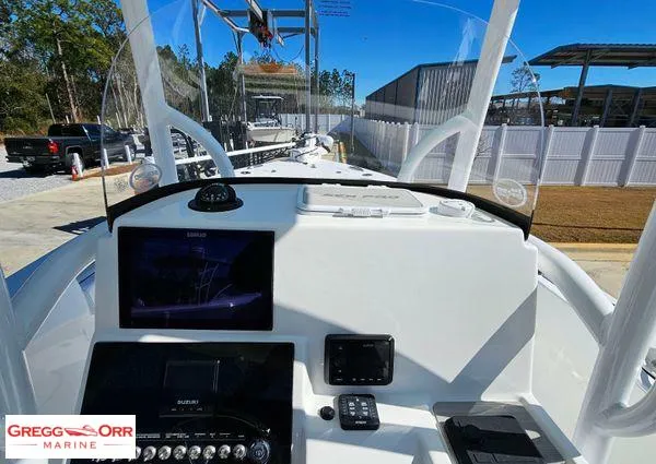 Slide: The Image of 2024 Sea Pro 222 CC boat dashboard with navigation equipment at Gregg Orr Marine. - 17