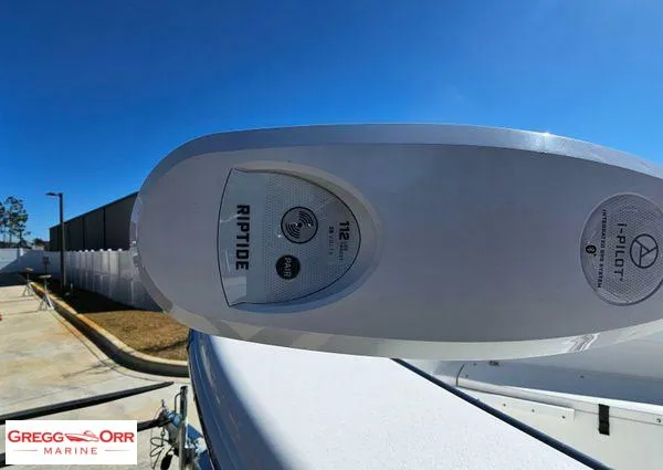 Slide: The Image of 2024 Sea Pro 222 CC boat with Riptide i-Pilot motor, Gregg Orr Marine logo visible. - 4