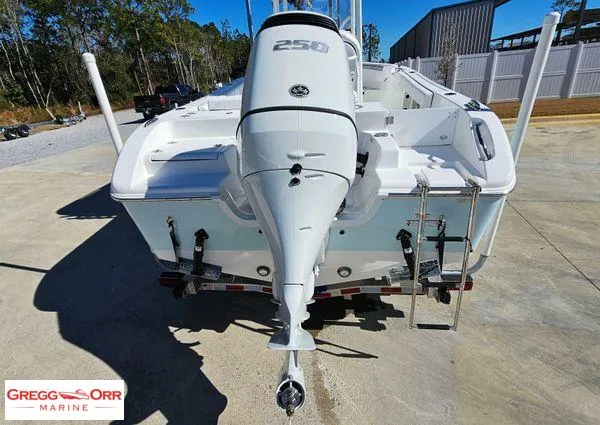 Slide: The Image of 2024 Sea Pro 222 CC boat with powerful 250 engine, displayed at Gregg Orr Marine. - 6