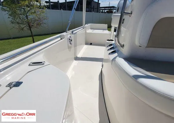 Slide: The Image of 2024 Bulls Bay 2200 boat interior, featuring spacious seating and sleek design. - 11