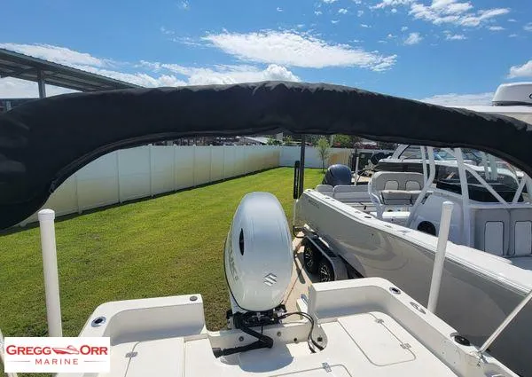 Slide: The Image of 2024 Bulls Bay 2200 boat with outboard motor, displayed at Gregg Orr Marine. - 17