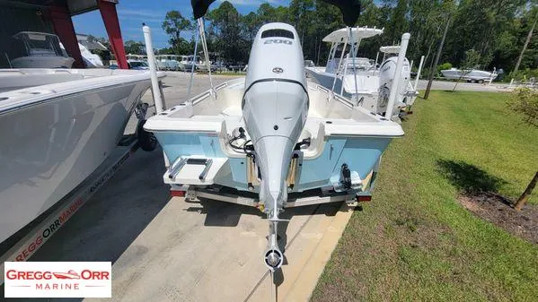 Slide: The Image of 2024 Bulls Bay 2200 boat with outboard motor at Gregg Orr Marine dealership. - 5