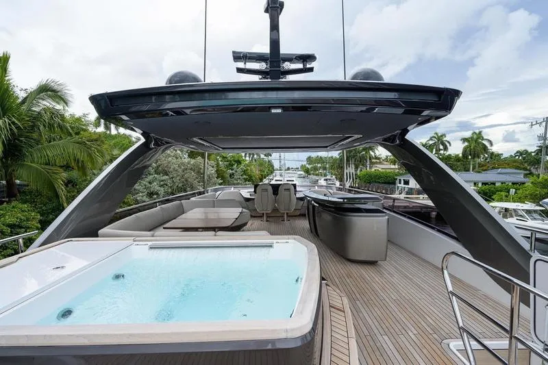 Slide: The Image of Luxurious 2022 Princess Y85 Motor Yacht with jacuzzi and spacious deck. - 14