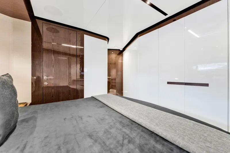 Slide: The Image of Luxurious interior of 2021 Azimut S10 yacht with modern design and sleek finishes. - 45