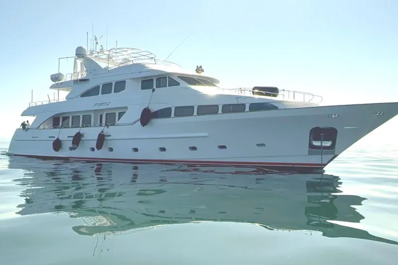 The Image of Luxury 2003 Benetti 115 Classic yacht on calm water, side view. - 0