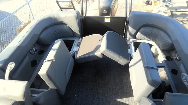 Slide: The Image of 2025 Godfrey Pontoons Sweetwater 2286 SB interior with adjustable seating and center tube package. - 28