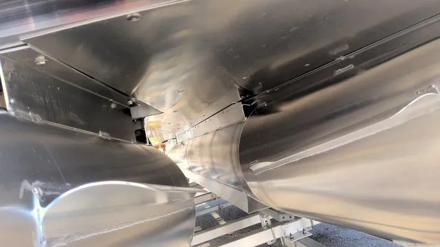 Slide: The Image of Close-up of 2025 Godfrey Pontoons Sweetwater 2286 SB GTP center tube package. - 32