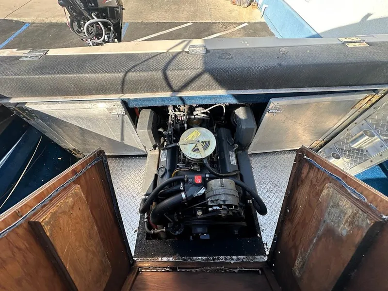 Slide: The Image of 1987 Seaswirl Sierra II boat engine compartment, open view. - 20