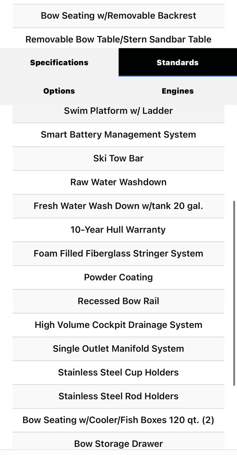 Slide: The Image of Sea Pro 245 FLX 2025 features: swim platform, smart battery, ski tow bar, and more. - 43