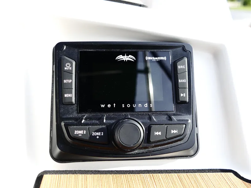 Slide: The Image of Wet Sounds audio system on 2025 Starcraft SVX 211 OB boat dashboard. - 14