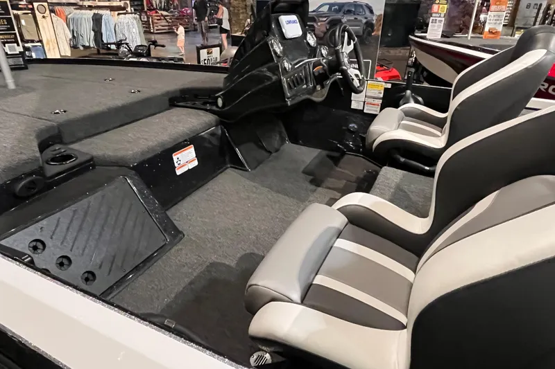 Slide: The Image of Interior of 2025 Nitro Z18 boat with dual seats and modern dashboard. - 10