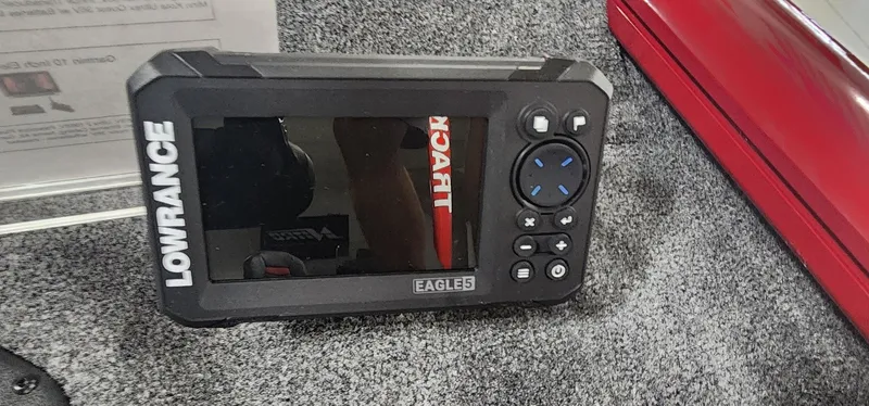 Slide: The Image of Lowrance Eagle 5 fish finder on 2025 Tracker Pro Team 190 boat. - 5