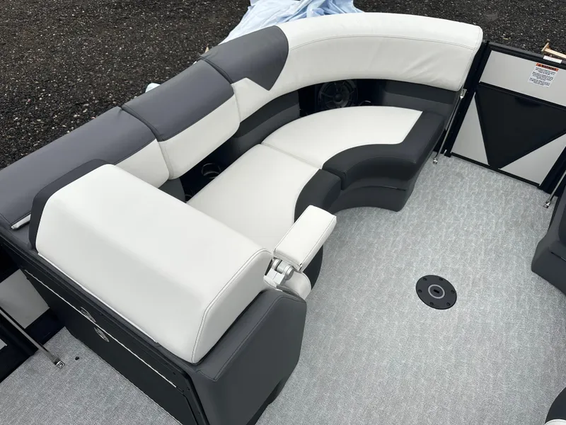 Slide: The Image of Luxurious seating on 2025 Trifecta 23 RFESS boat, featuring modern design and comfort. - 10