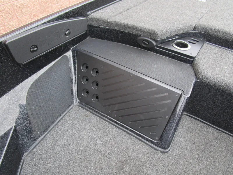 Slide: The Image of 2017 Nitro Z20 Z-Pro High Performance boat interior, featuring storage compartments and seating area. - 30
